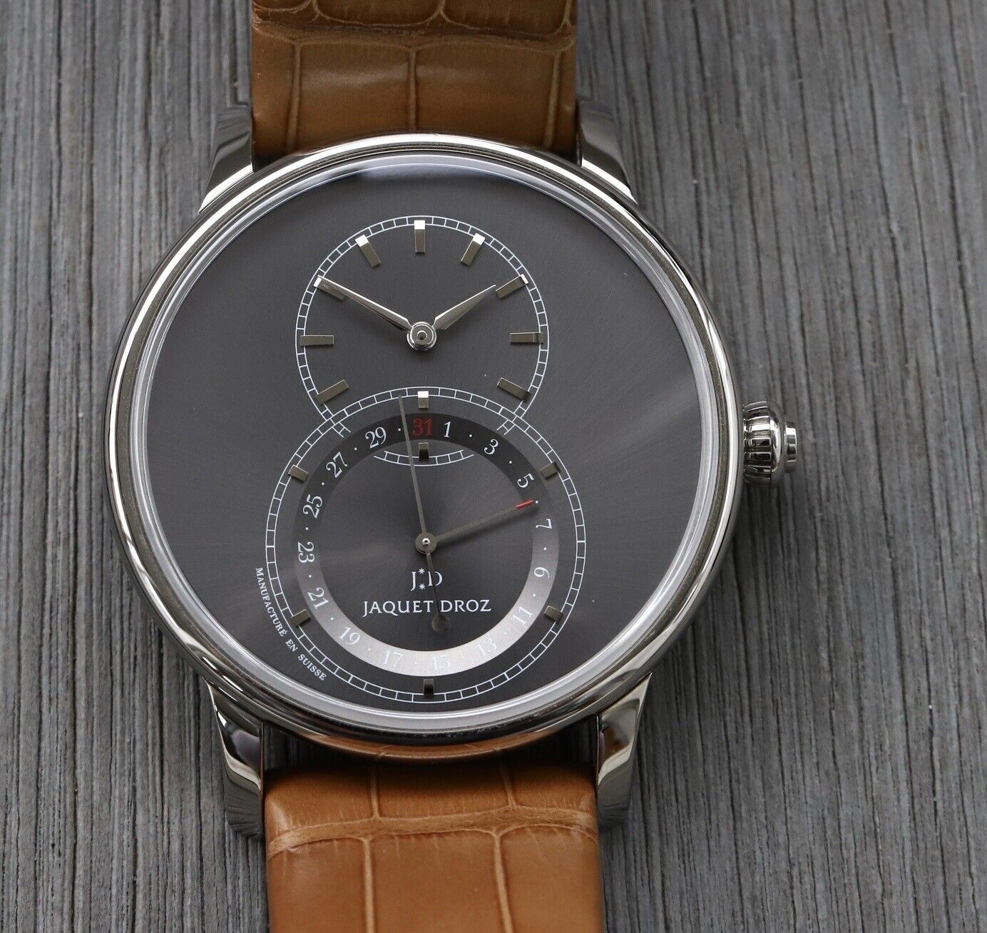 Jaquet Droz Grande Seconde Quantième Satin-Brushed Grey