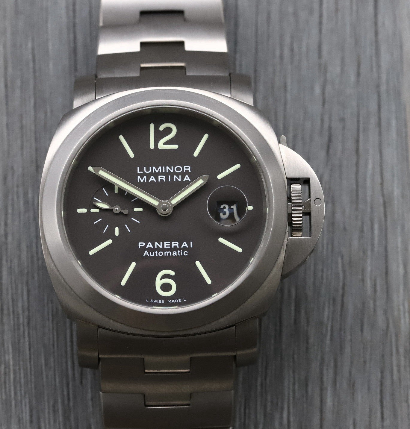 PANERAI チタン　PAM00296 Panerai Luminor Marina 44mm Brown Dial Titanium PAM00296 PAM296