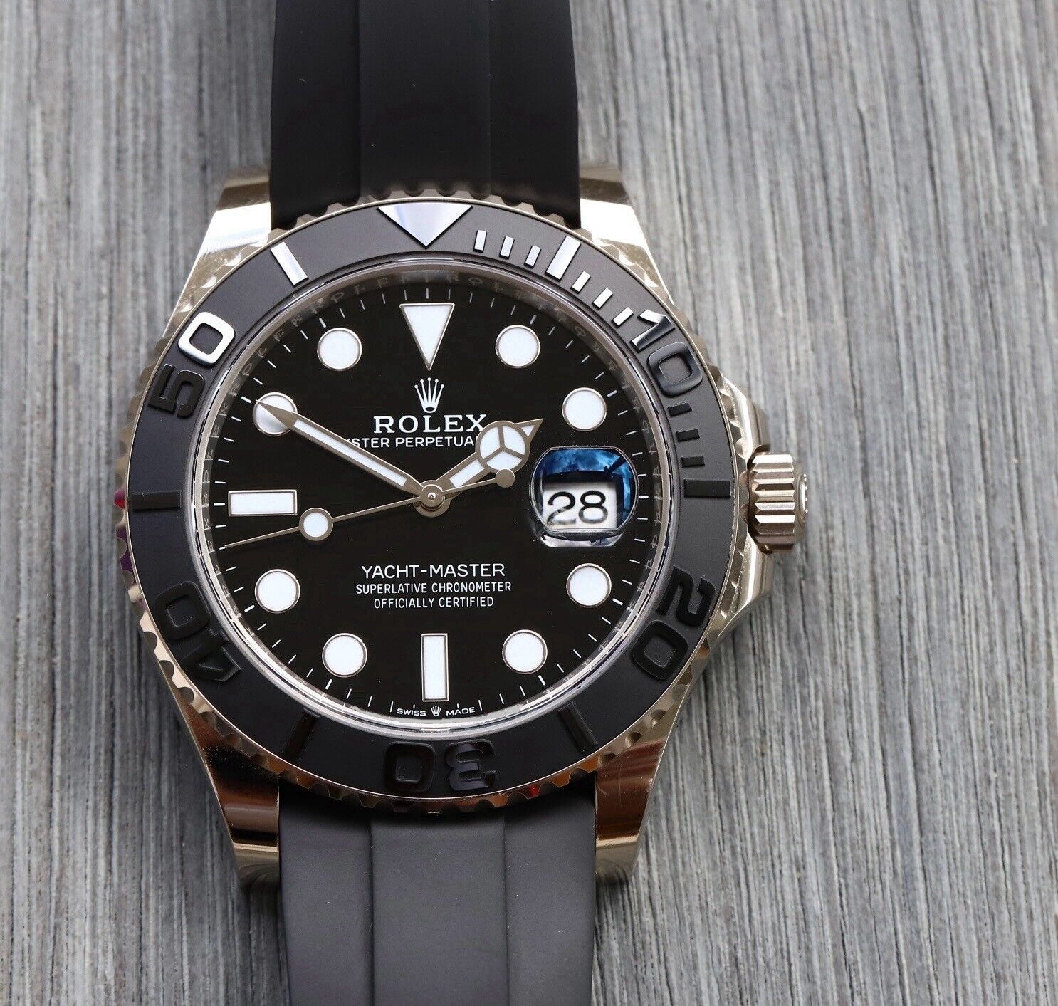 ROLEX OYSTERFLEX ヨットマスター42 E 351525 When yellow gold meets