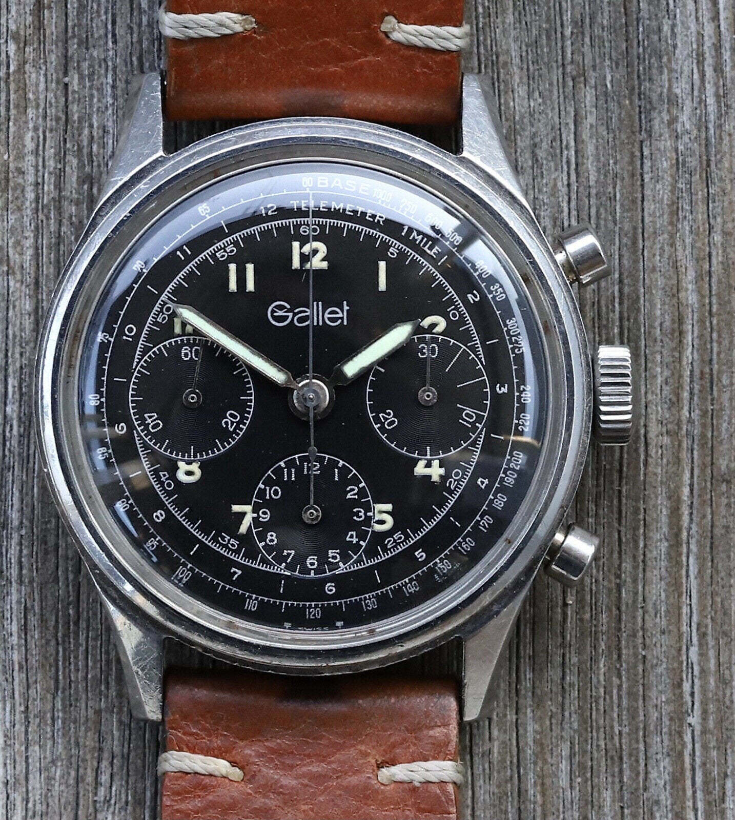 Gallet MultiChron 12HR Valjoux 72 Chronograph Watch Vault Australia