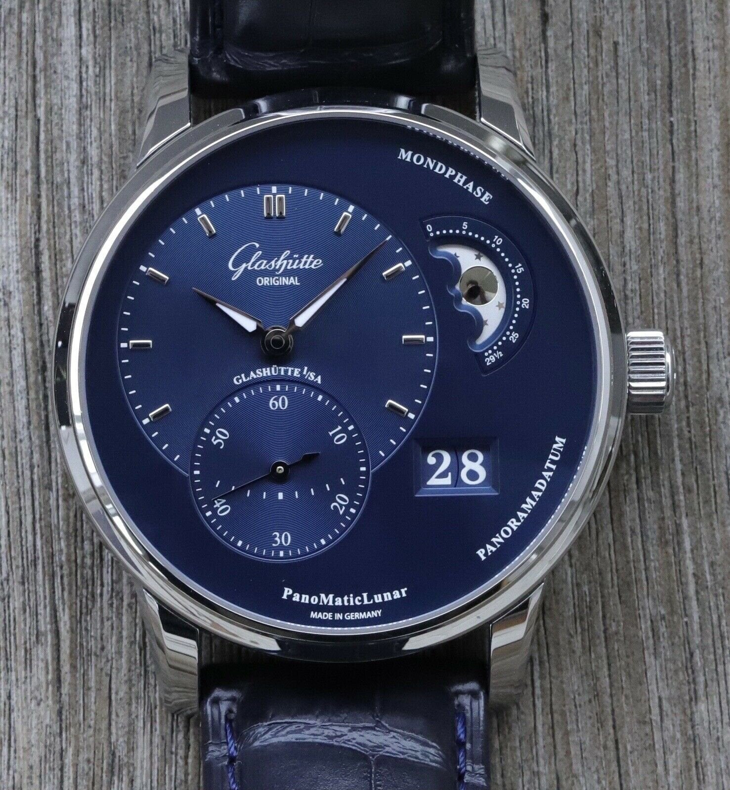 Glashutte Original PanoMaticLunar Blue Dial 1 90 02 46 32 35 2019 Watch Vault Australia