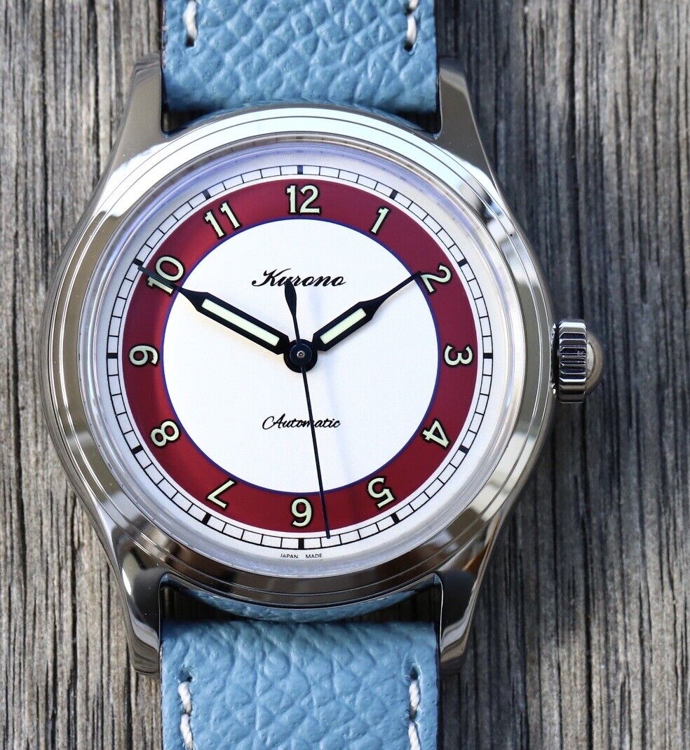 Kurono Tokyo 34mm White/Red - Brand New – Watch Vault Australia