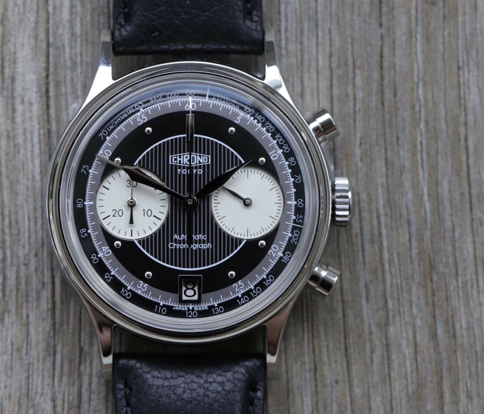 Kurono Tokyo Chronograph 1 Black Dial - Brand New – Watch Vault