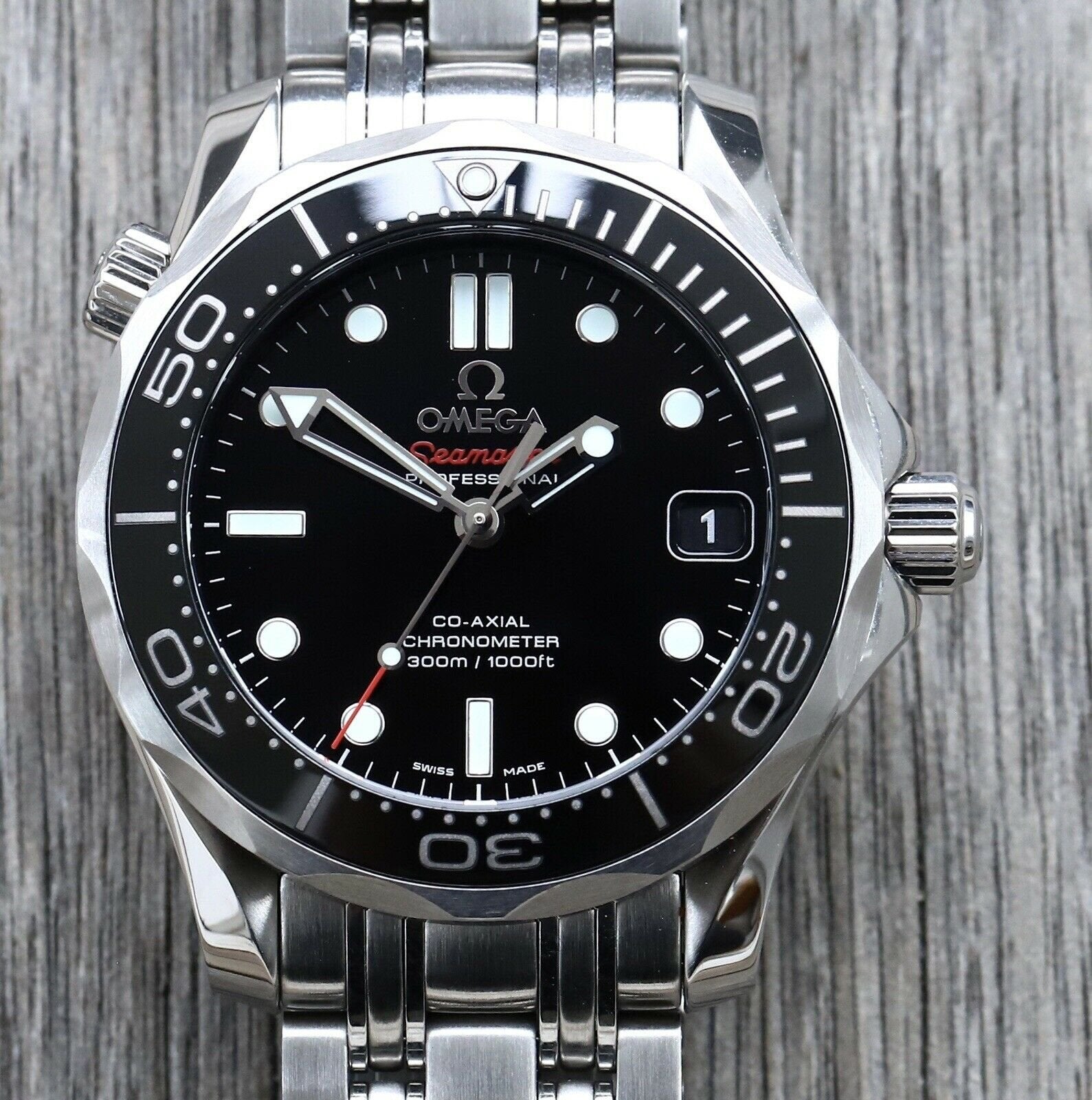 Omega Seamaster Diver 300M Co Axial Black 36.25mm 212.30.36.20.01.002 Watch Vault Australia