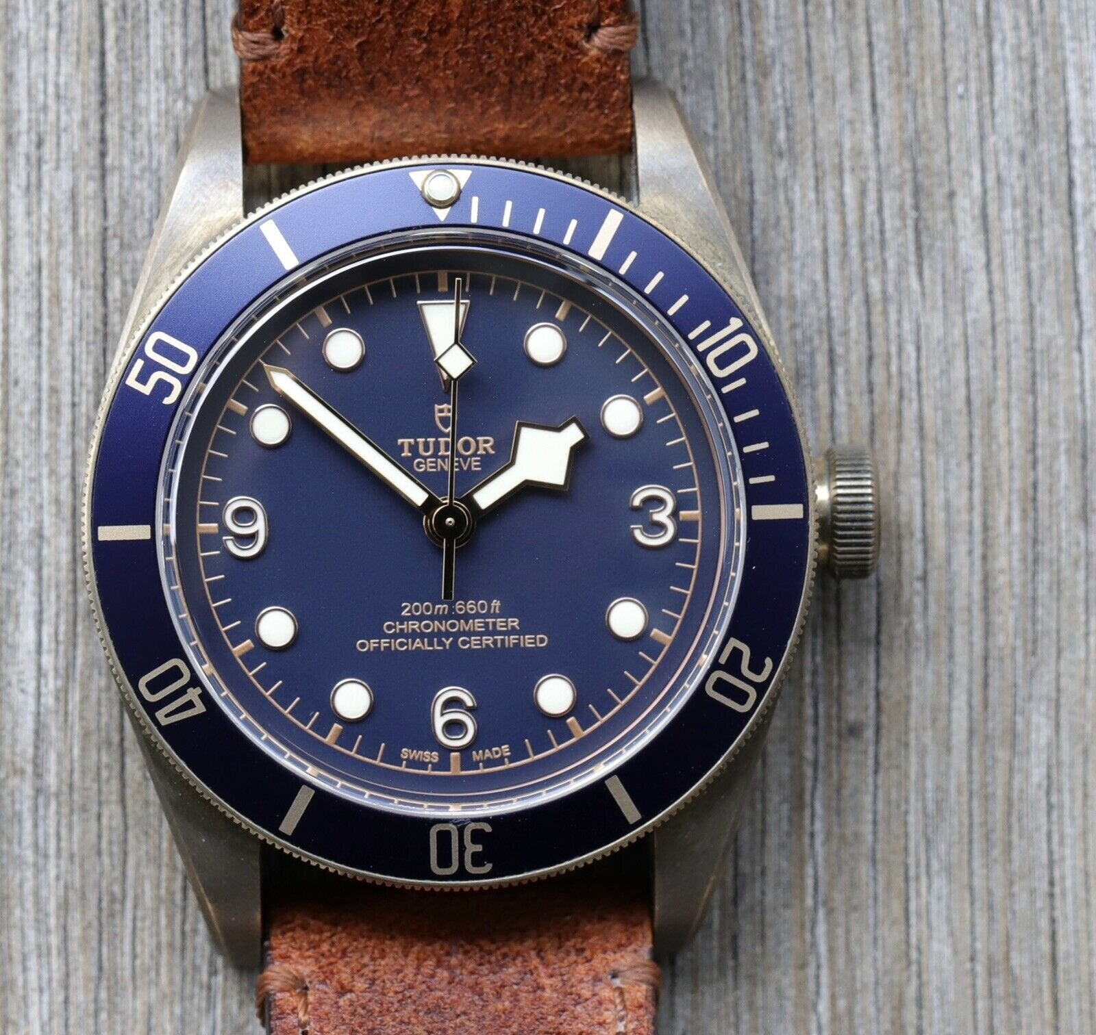 Black bay bronze bucherer top