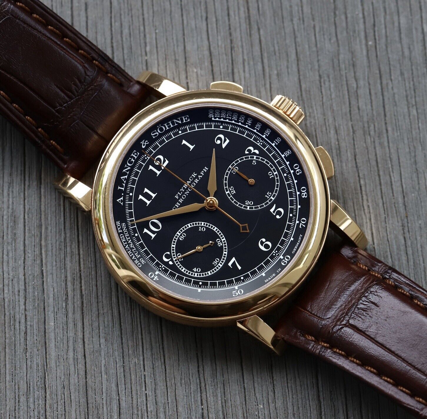 A. Lange and Sohne 1815 Flyback Chrono 18K Rose Gold 414.031 2020