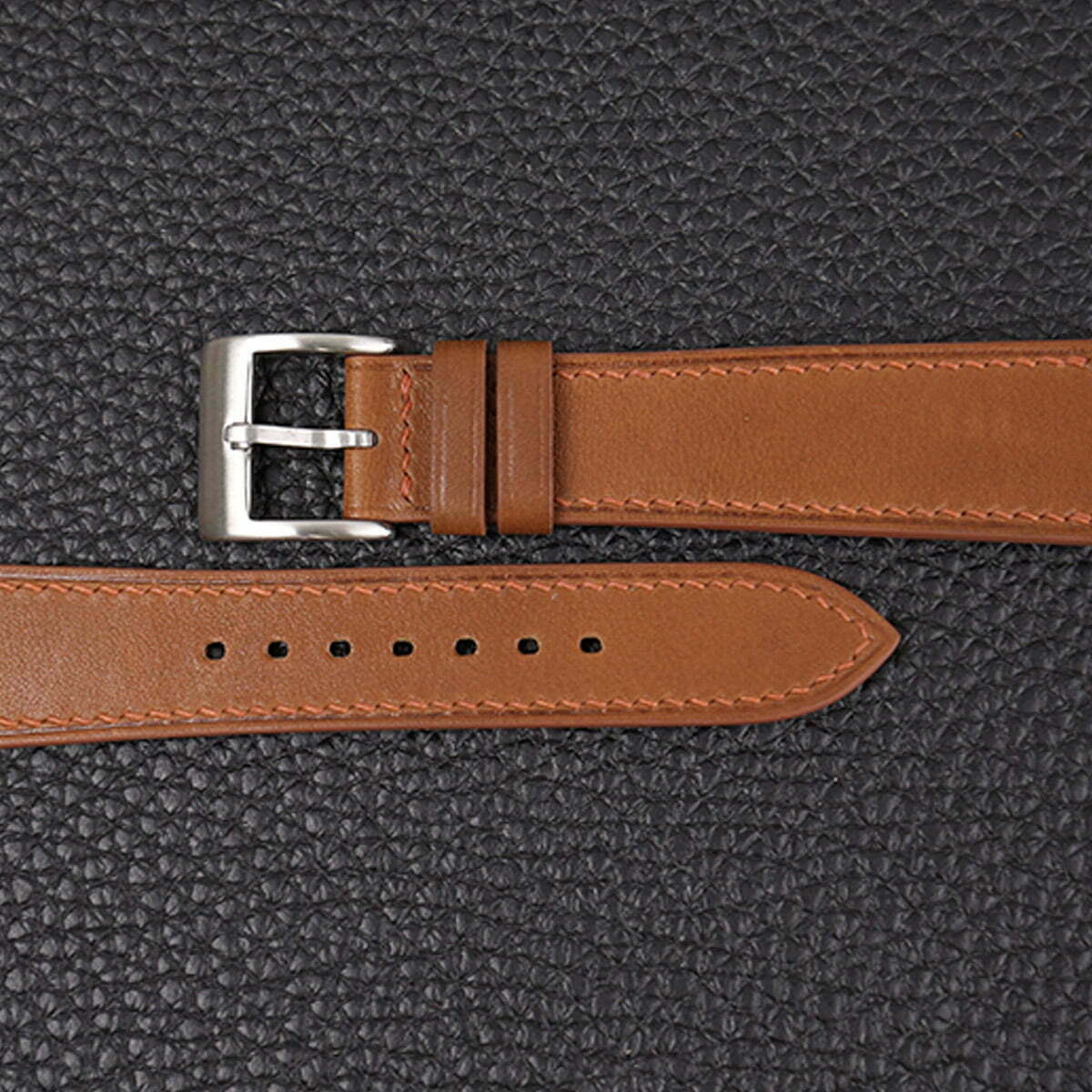 Golden Brown Barenia Leather Watch Strap Golden Brown Barenia 