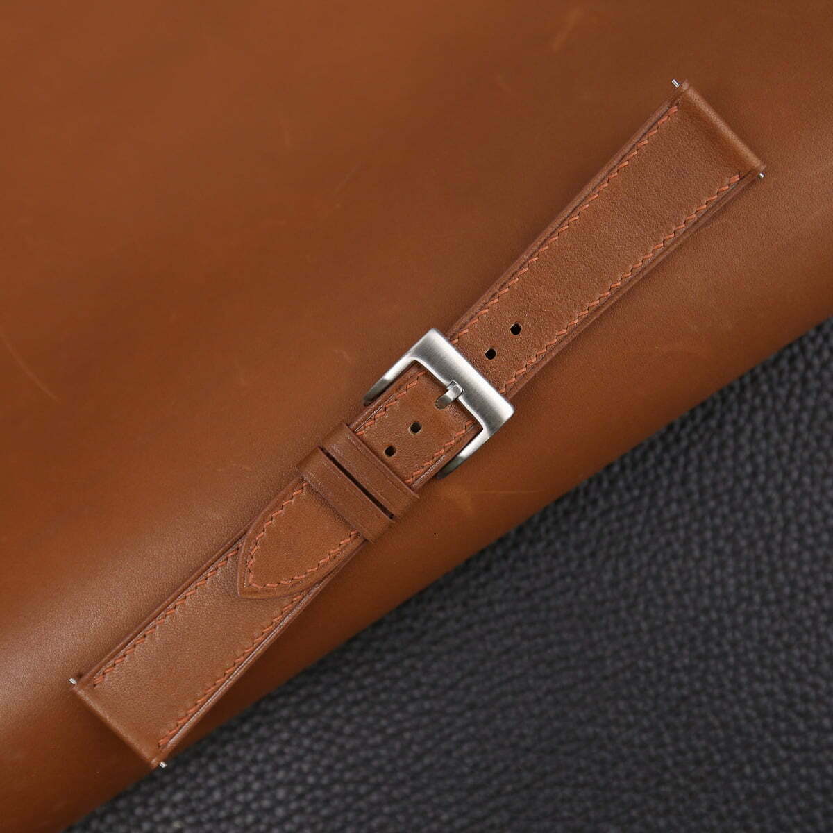 Brown Barenia Leather Strap WV by HANDDN
