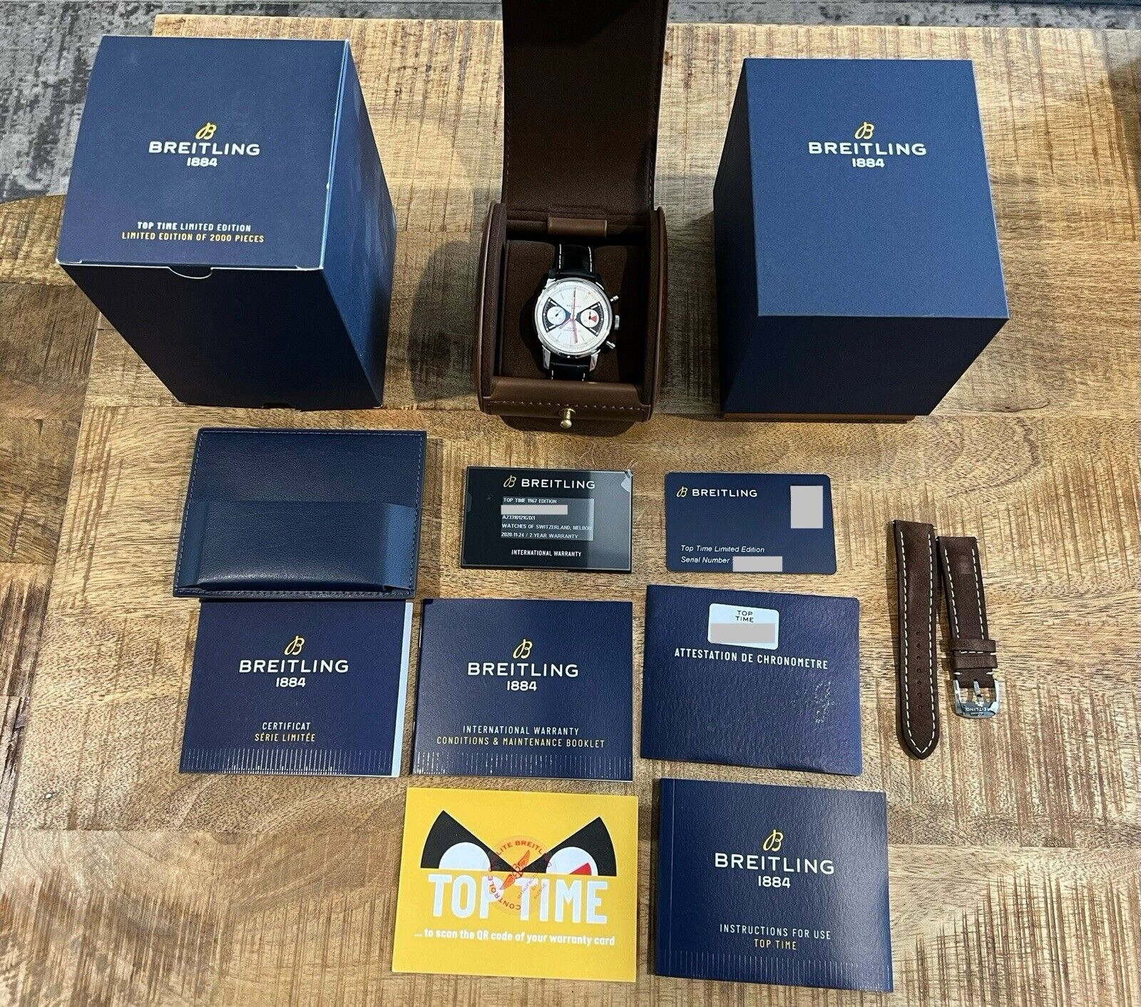 BREITLING 本革ケース セット Breitling 1884 レザーケースセット(から箱) Sustainable Watch
