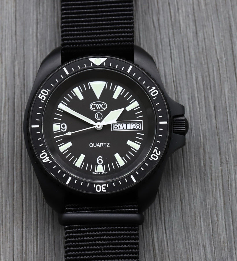 CWC SBS Divers Issue Quartz Watch Mk.2 Day/Date Black (SF300 QS120-DD) - 2024