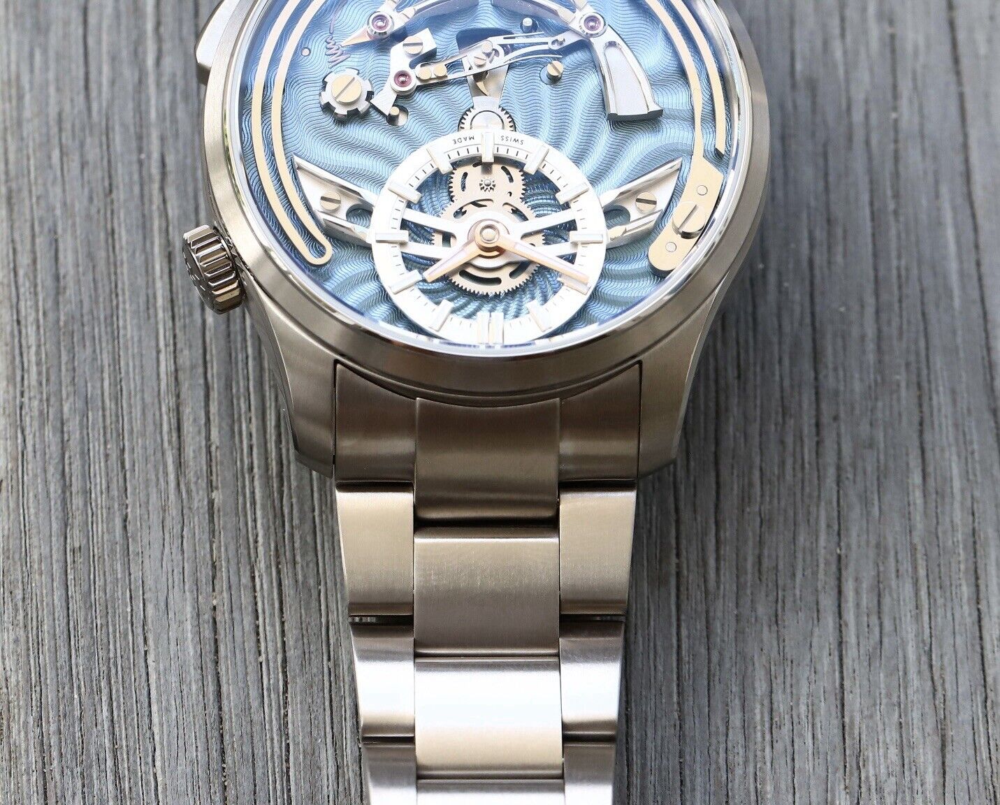 Christopher Ward C1 Bel Canto x Guilloche 'Wave Edition' C01-41APT2-GDBC