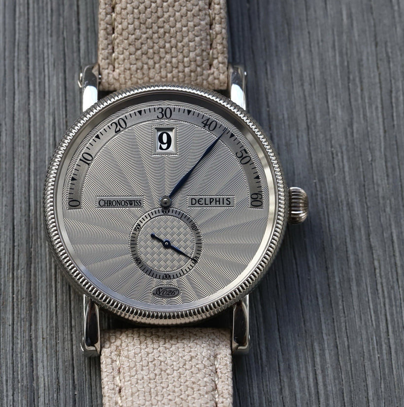 Chronoswiss Delphis Platinum Retrograde Jump Hour CH 1420 S - With box and Papers