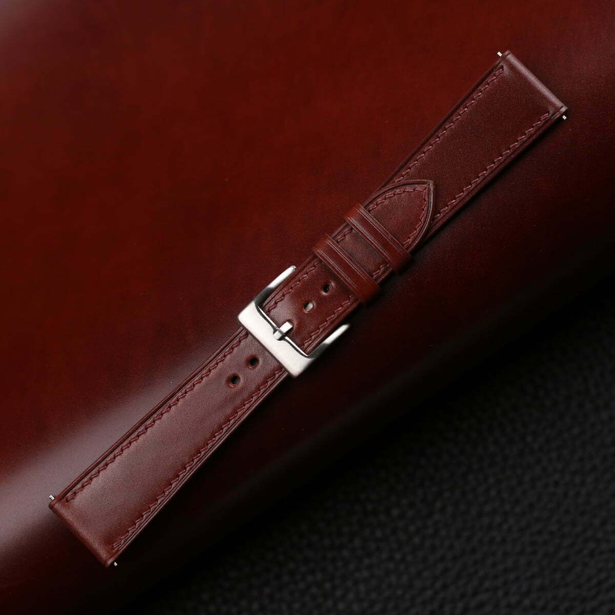 Brown Shell Cordovan Leather Strap WV by HANDDN