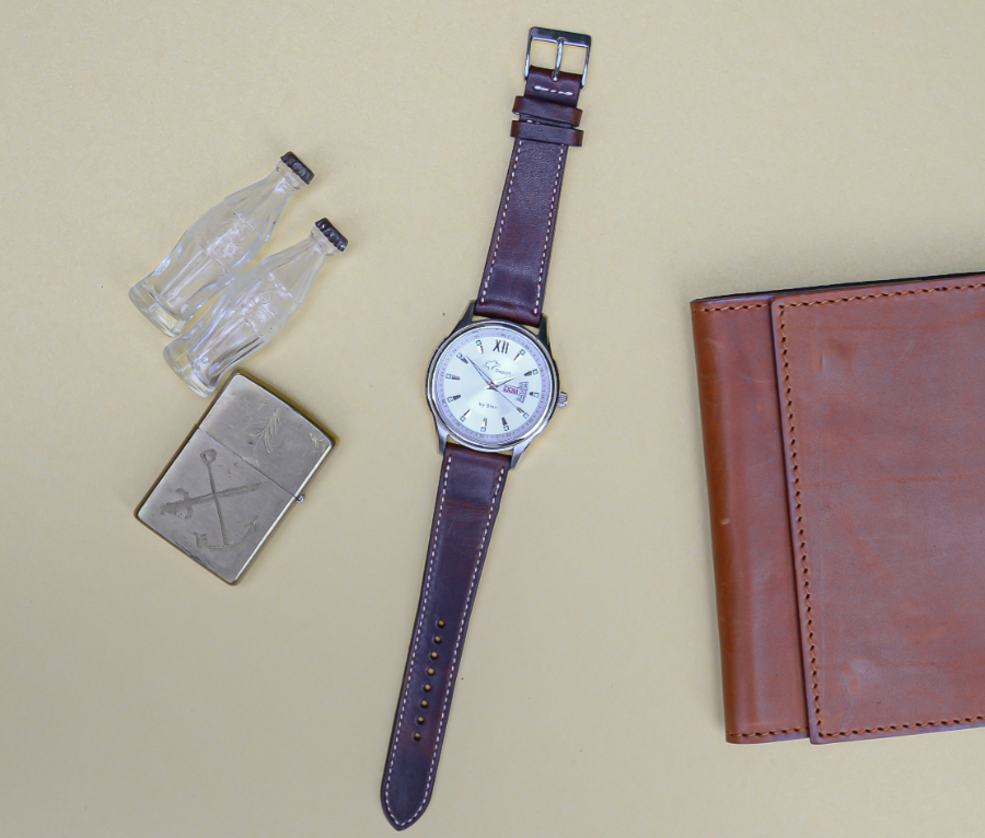 Dark brown Fluco Dublin SHORT Watch Strap