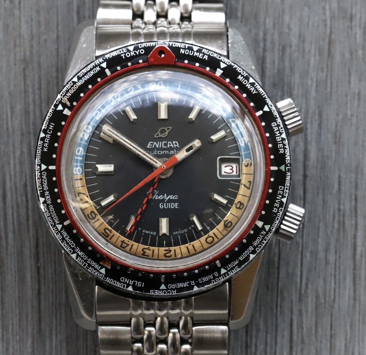 Enicar Sherpa Guide 600 GMT World-Time 148-35-01A