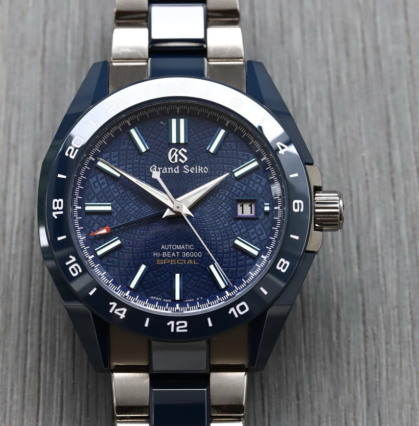 Grand Seiko Hi-Beat GMT Blue Ceramic Limited Edition SBGJ229 - 2018