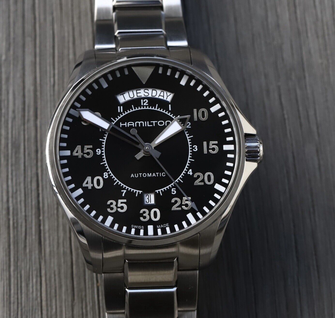 Hamilton Khaki Aviation Pilot Day Date Auto Interstellar H64615135 hamilton-khaki-aviation-pilot-day-date-auto-interstellar-h64615135