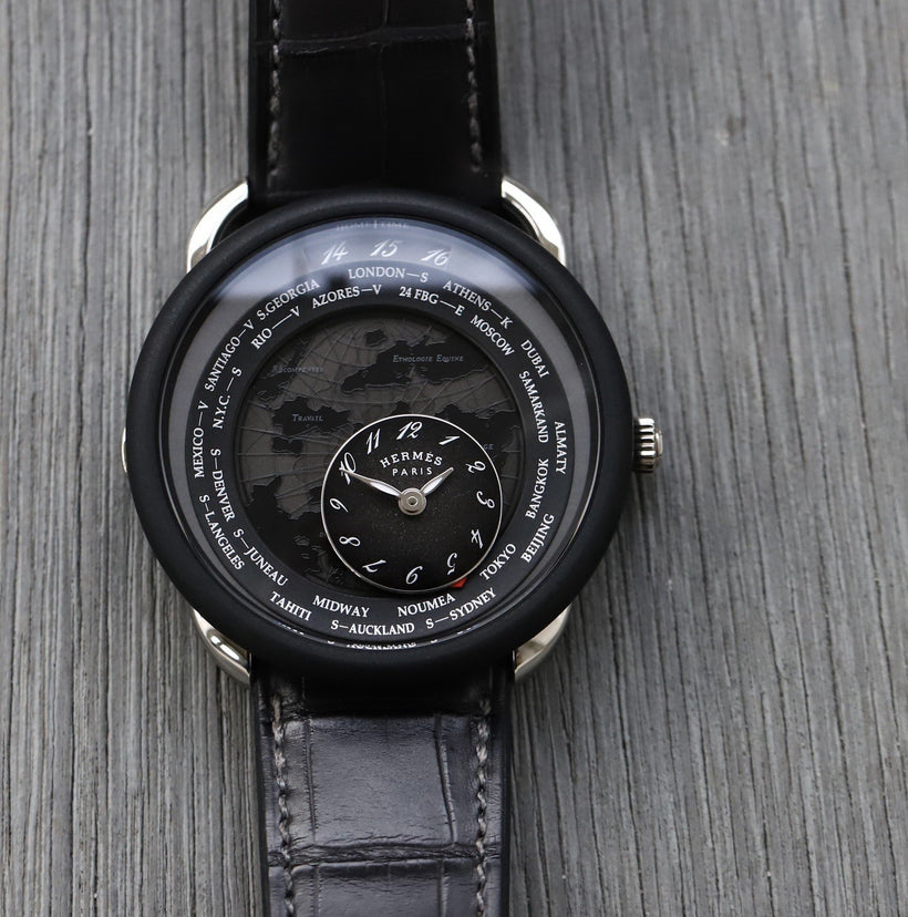 Hermes Arceau Le Temps Voyageur 41mm Platinum/Titanium W057198WW00 - 2024