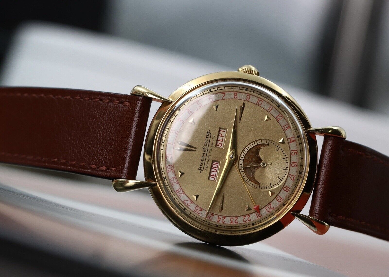 Jaeger LeCoultre Complete Calendar Moonphase 2722 Retailed by Hermes