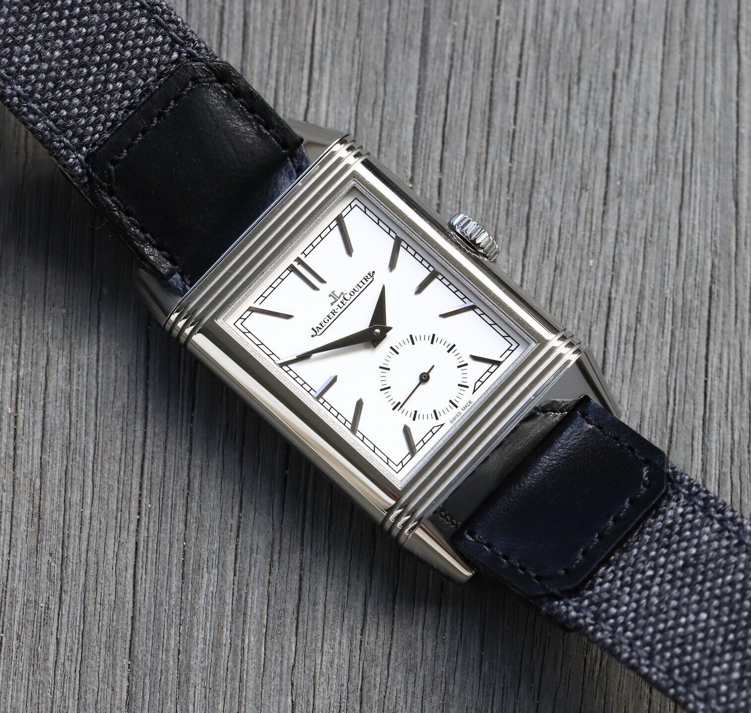 Jlc Reverso Dial Pattern Jaeger LeCoultre Reverso Tribute Steel White Dial Boutique Q713842J ...