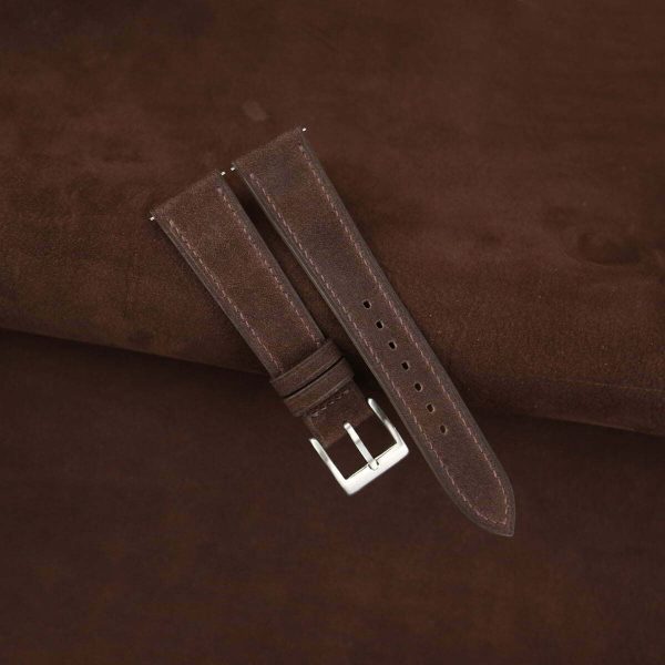 Chocolate Nubuck Leather Strap WV by HANDDN