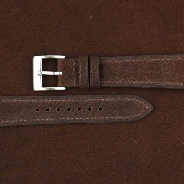 Chocolate Nubuck Leather Strap WV by HANDDN