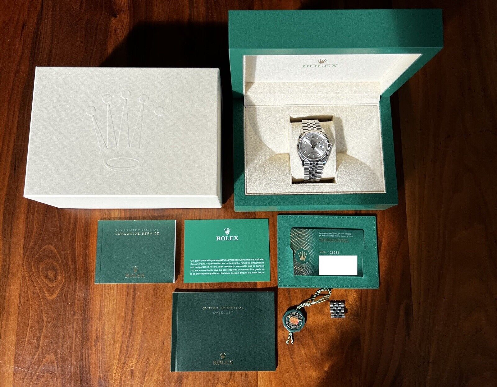 Rolex Datejust 36mm Silver Dial Fluted Bezel Jubilee Bracelet