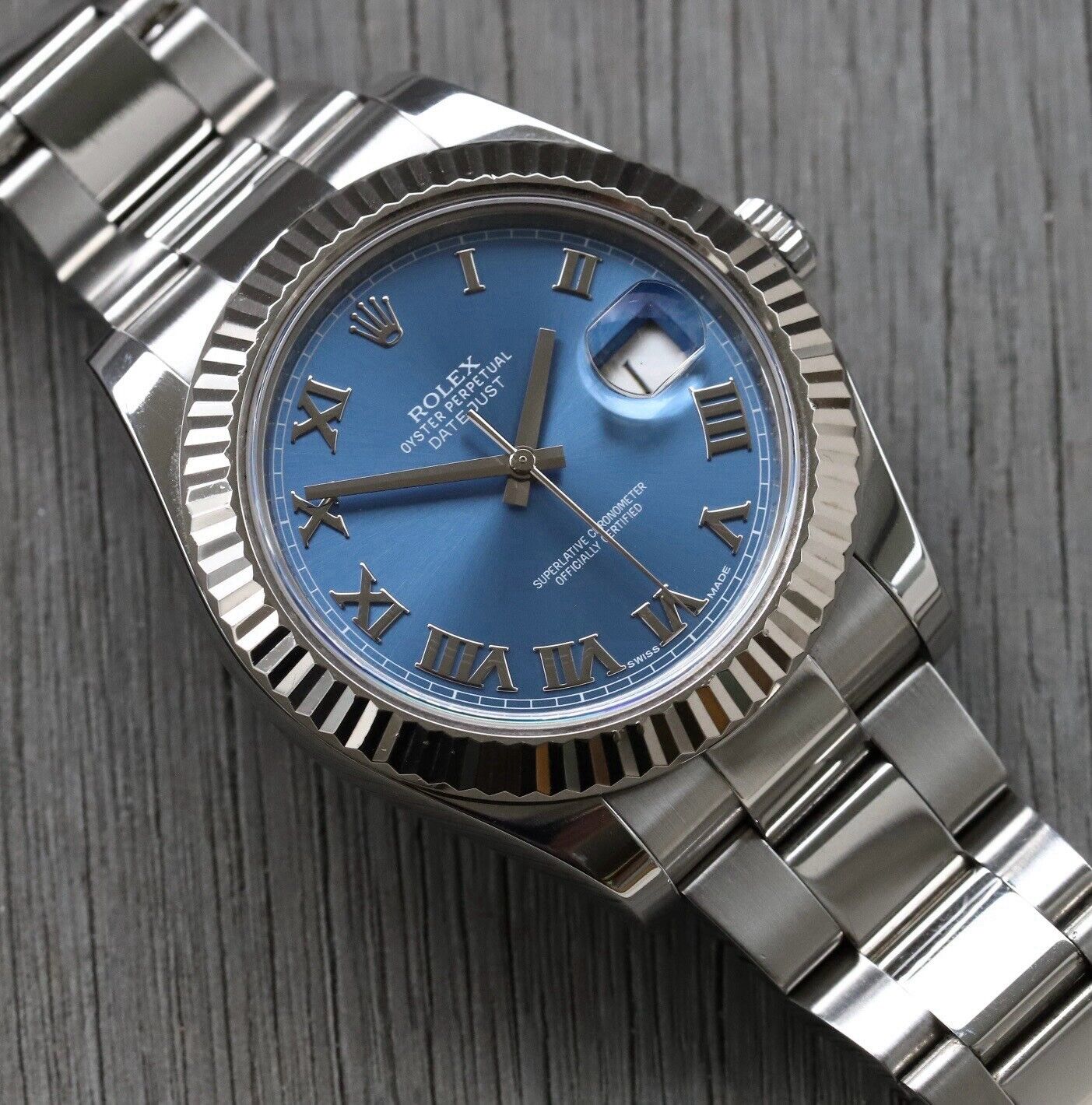 Rolex Datejust II Azzurro Blue Fluted 41 116334 Watch Vault Australia rolex-datejust-ii-azzurro-blue-fluted-41-116334-watch-vault-australia