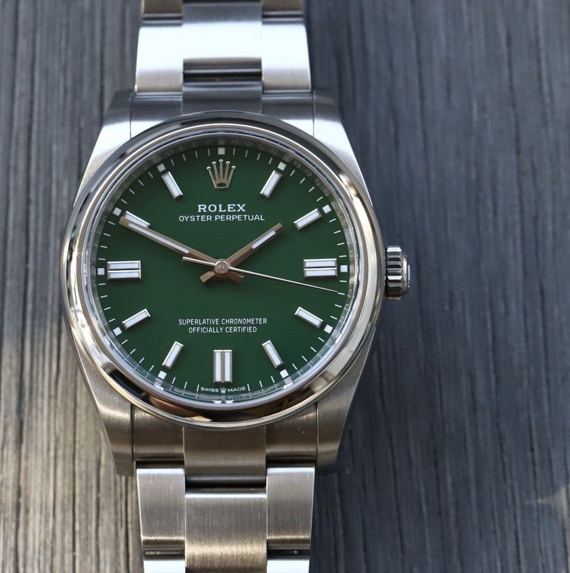 Rolex Oyster Perpetual 36 OP36 Green Dial 126000 - 2024
