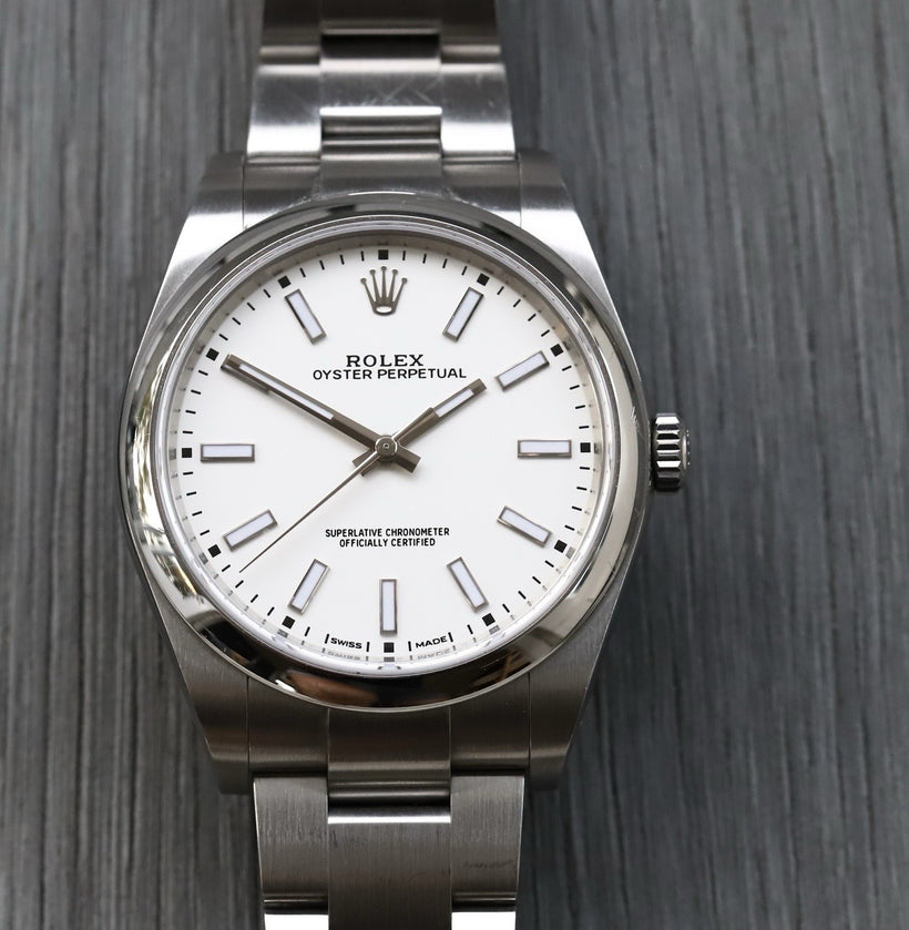 Rolex Oyster Perpetual 39 OP39 White Dial 114300 – 2019