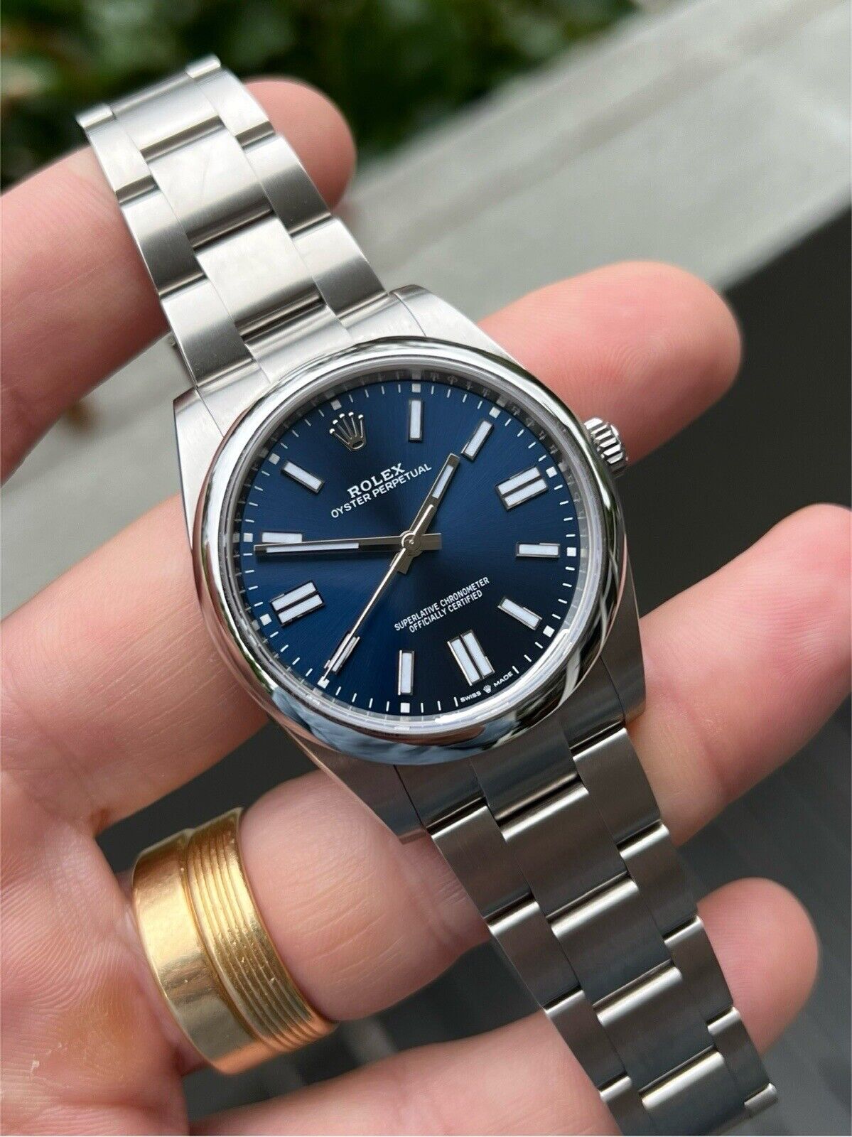 Rolex Oyster Perpetual 41 OP41 Bright Blue Dial 124300 2023 Watch Vault Australia