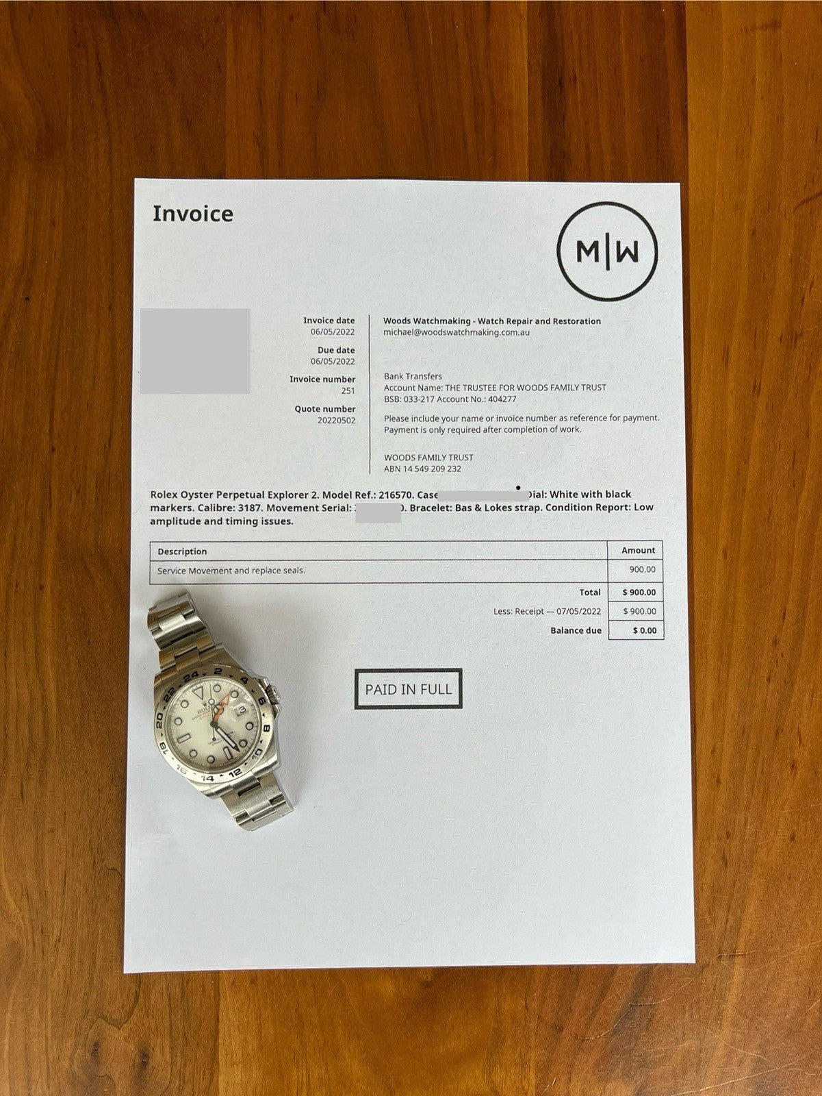 Rolex Explorer II Polar White Dial 216570 - 2011