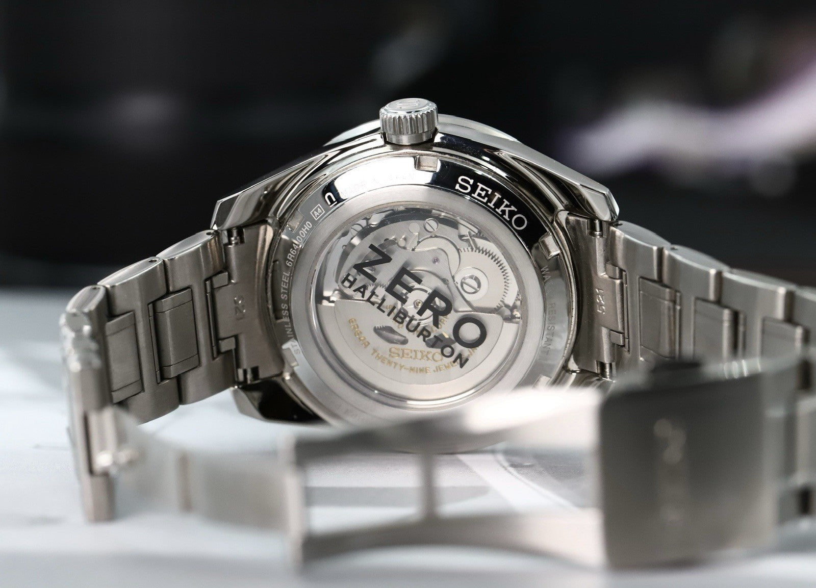 Seiko Presage Sharp Edged Zero Halliburton LE Automatic GMT SPB269J