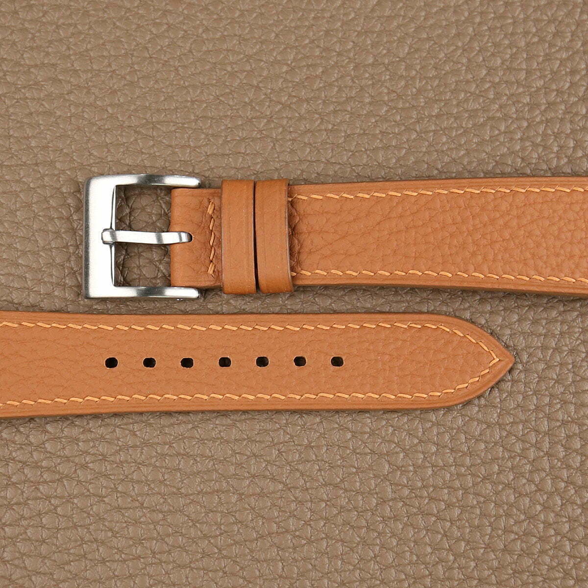 Golden Brown Togo Leather Strap WV by HANDDN – Watch Vault Australia