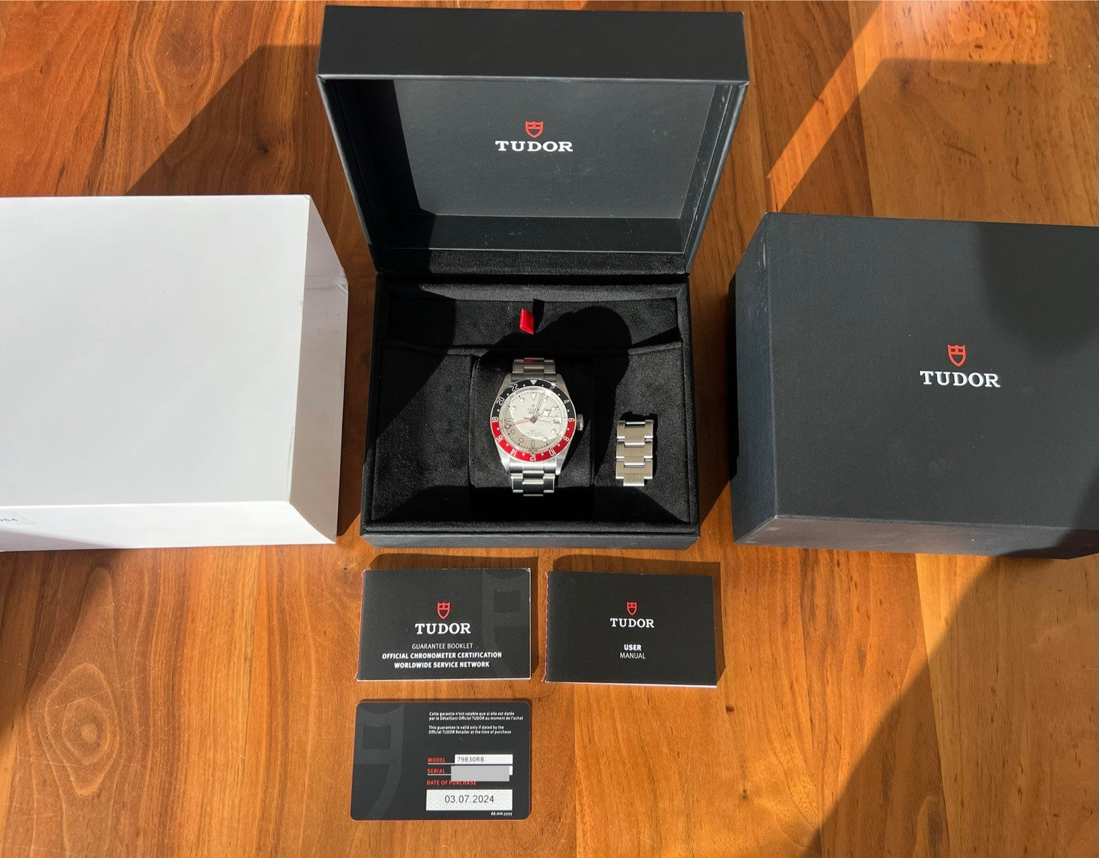 Tudor Heritage Black Bay GMT ‘Pepsi’ White Opaline Dial 41mm 79830RB - 2024
