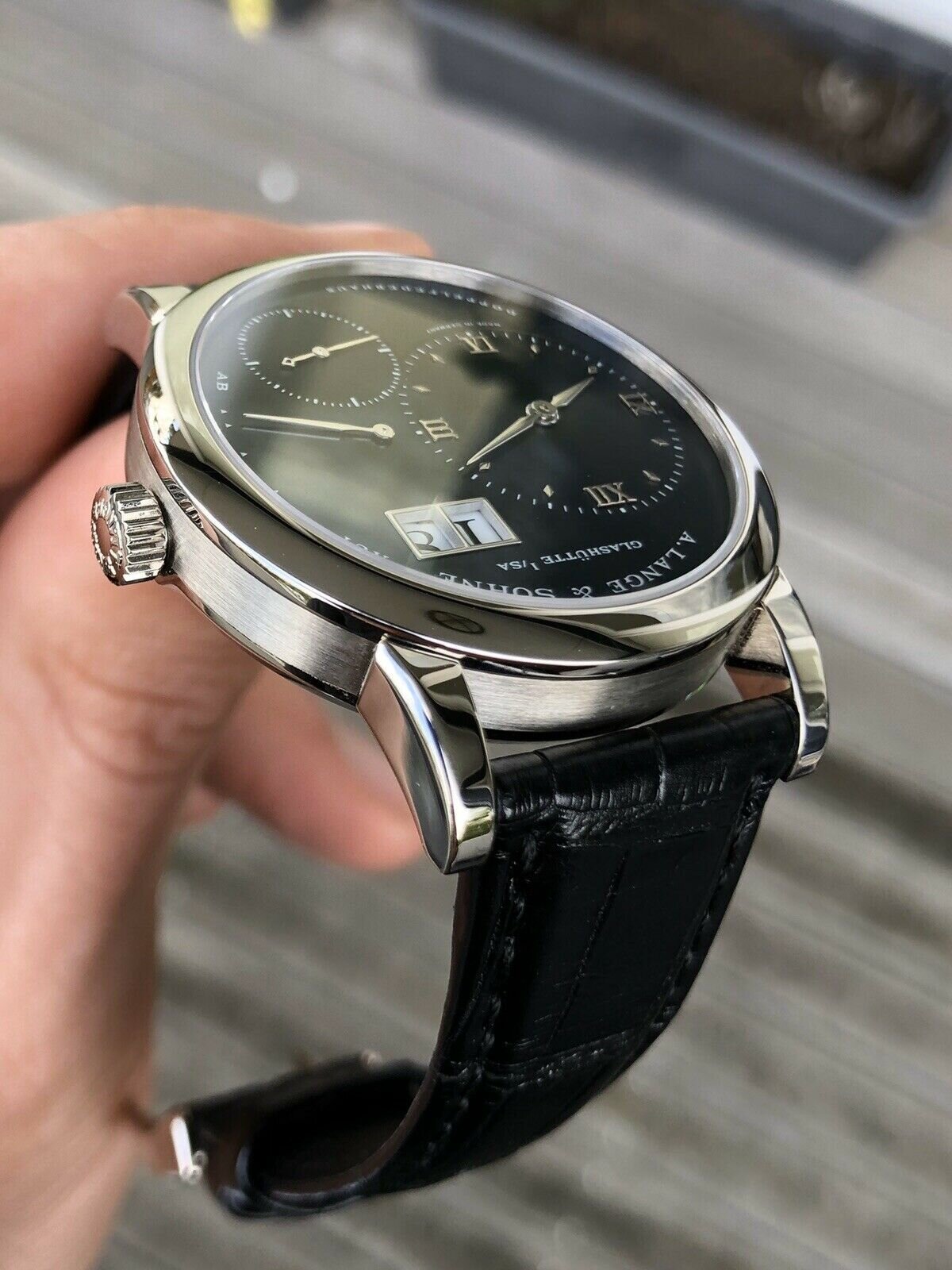 A.Lange &amp; Sohne Lange 1 Doppelfederhaus 101.027 - Blue/White gold - Box and Papers