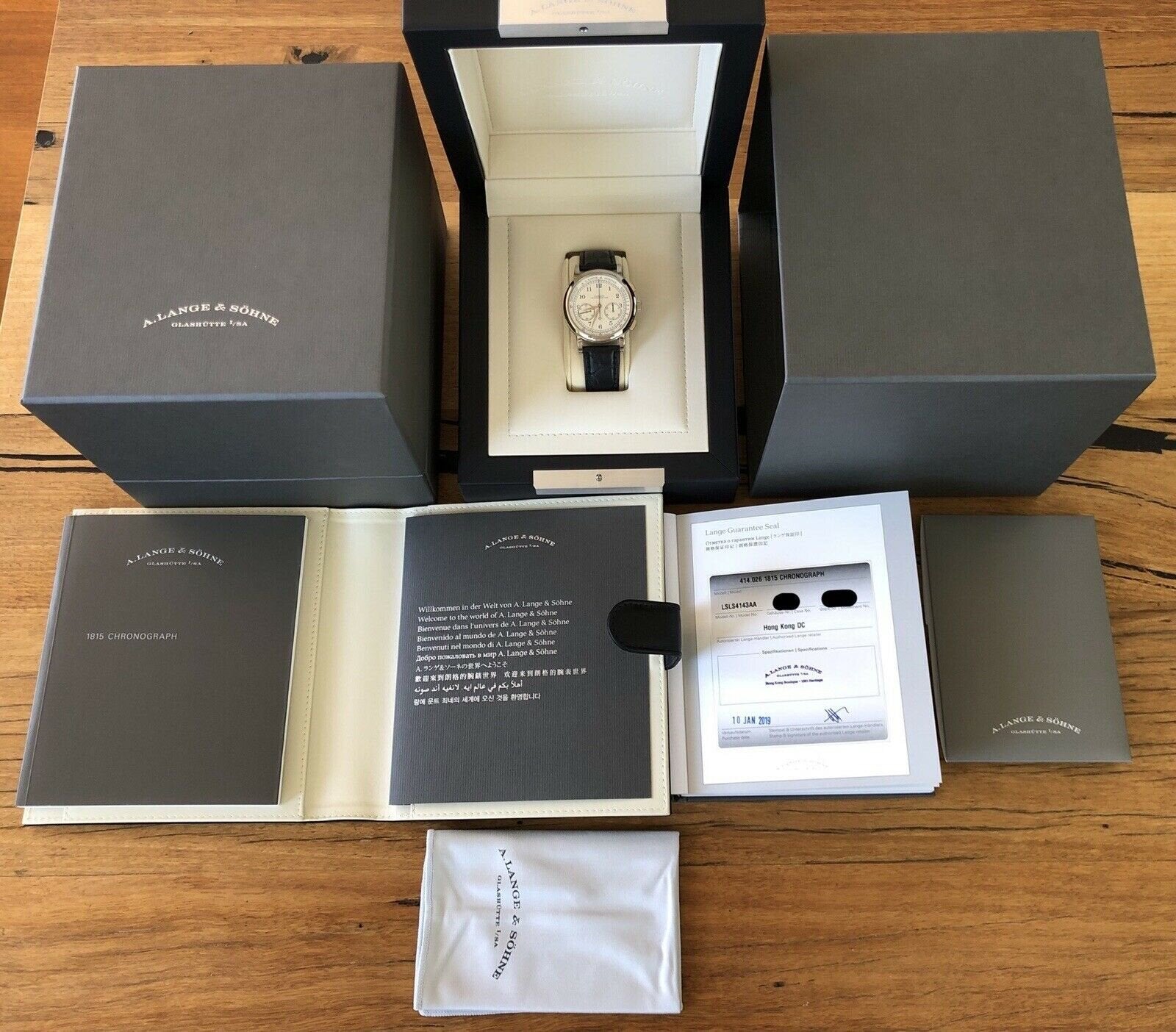 A. Lange and Sohne 1815 Flyback Chrono Boutique Edition 414.026 18K White Gold - 2019