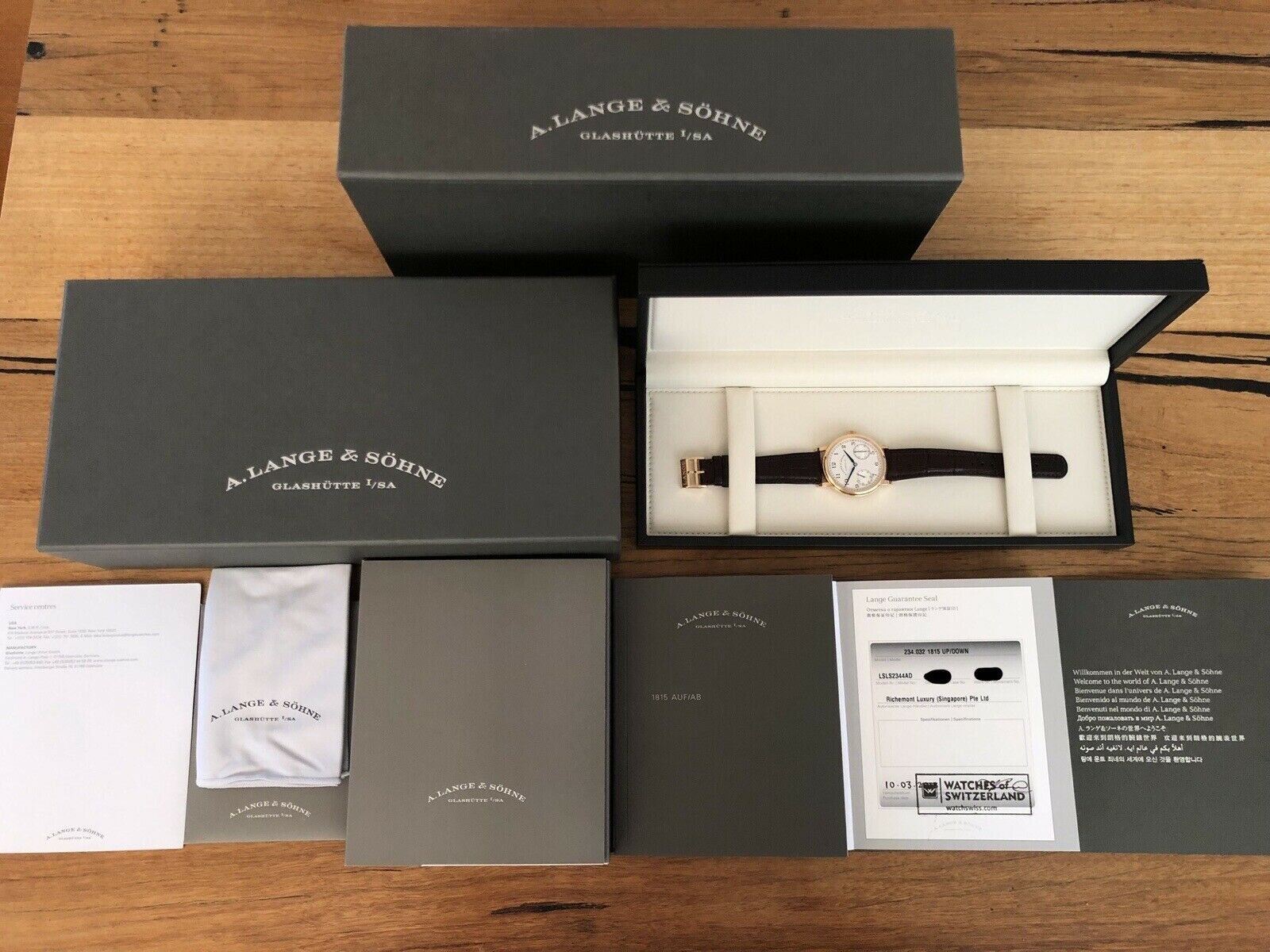 A. Lange and Sohne 234.032 1815 Up/Down RG - 2018