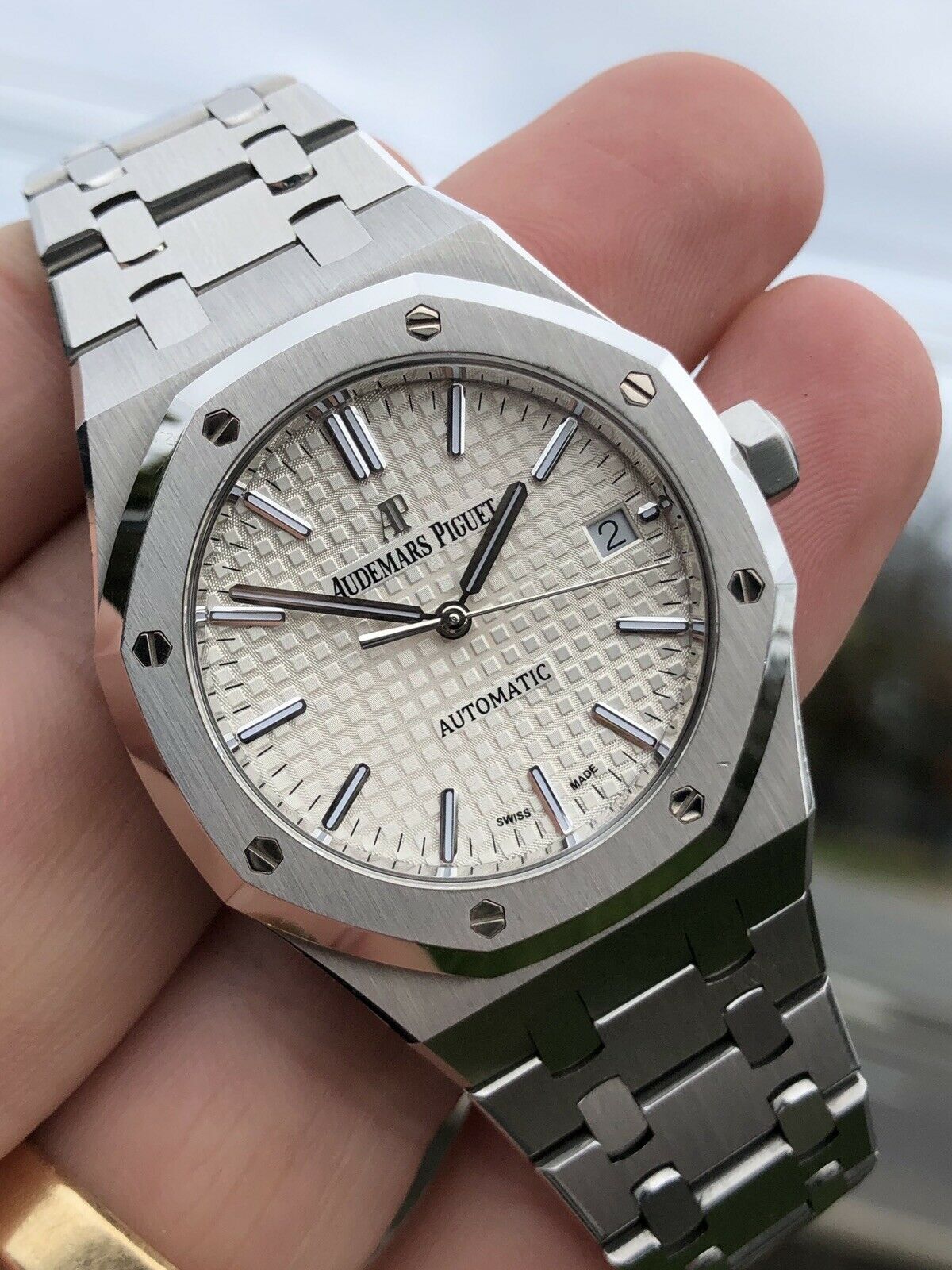 Audemars piguet royal oak silver online