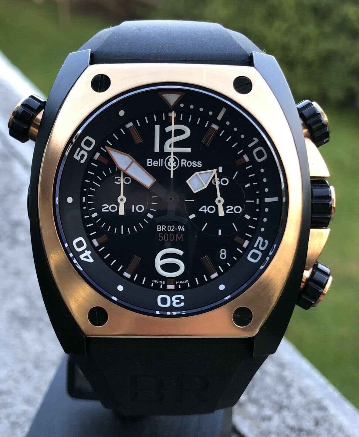 Bell &amp; Ross BR02-94 Marine Chronograph Gold/PVD