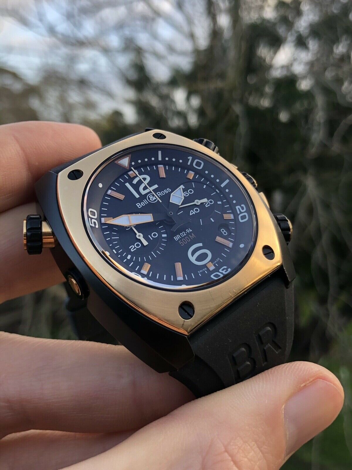 Bell &amp; Ross BR02-94 Marine Chronograph Gold/PVD