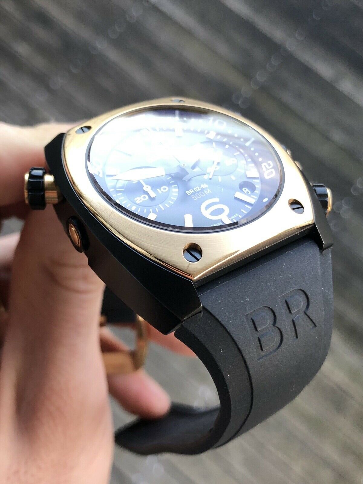 Bell &amp; Ross BR02-94 Marine Chronograph Gold/PVD