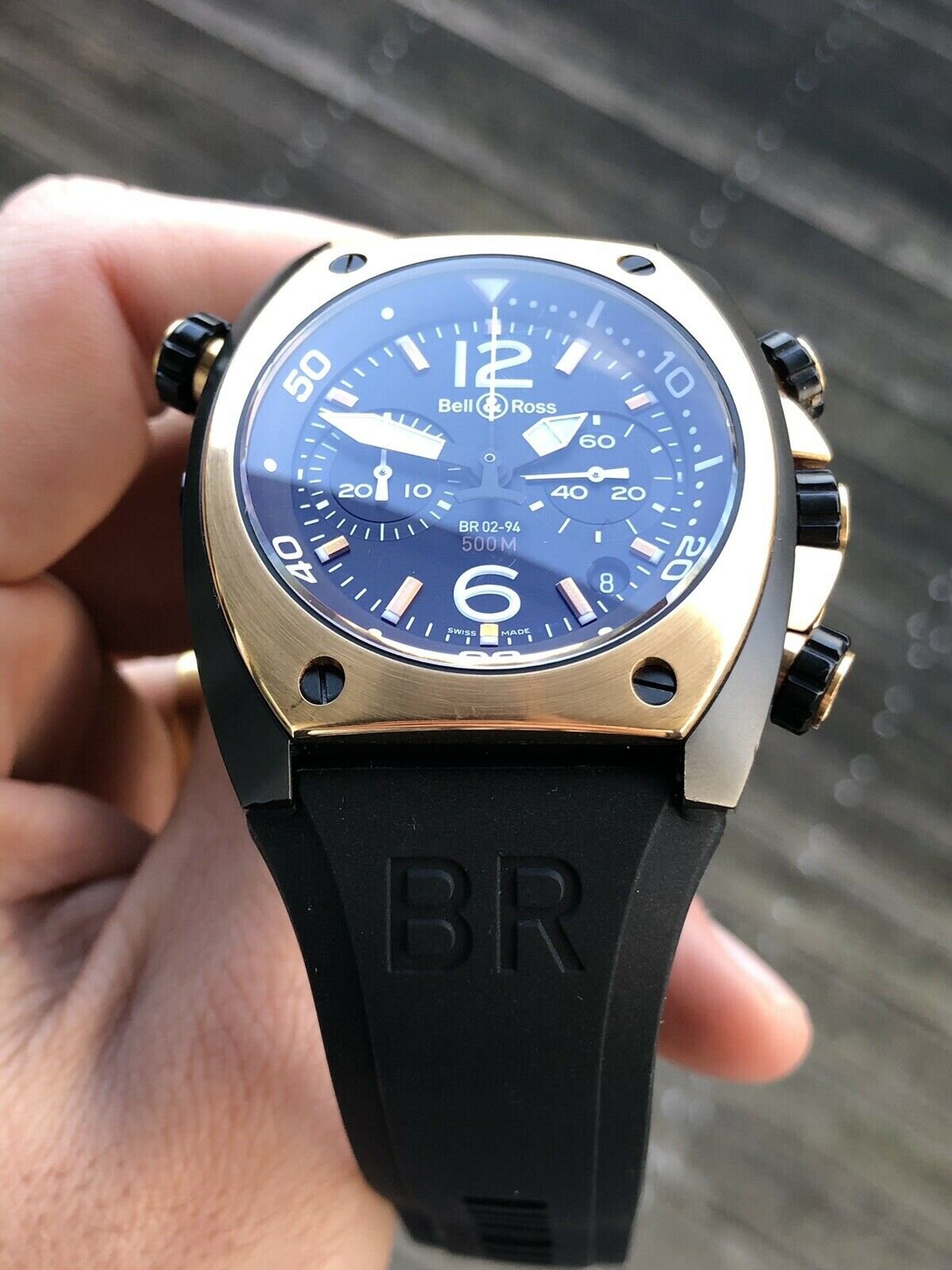Bell &amp; Ross BR02-94 Marine Chronograph Gold/PVD