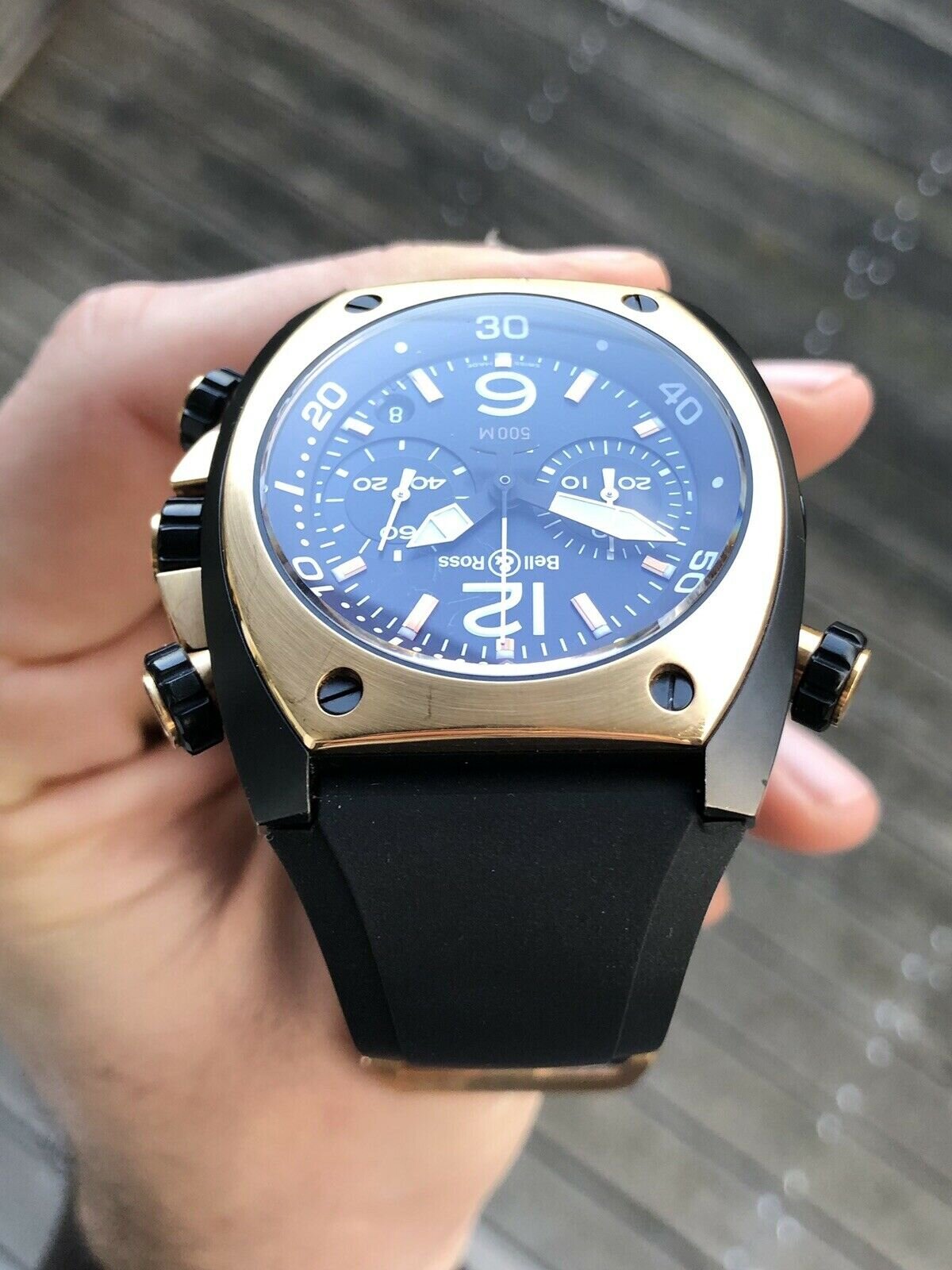 Bell Ross BR02 94 Marine Chronograph Gold PVD Watch Vault