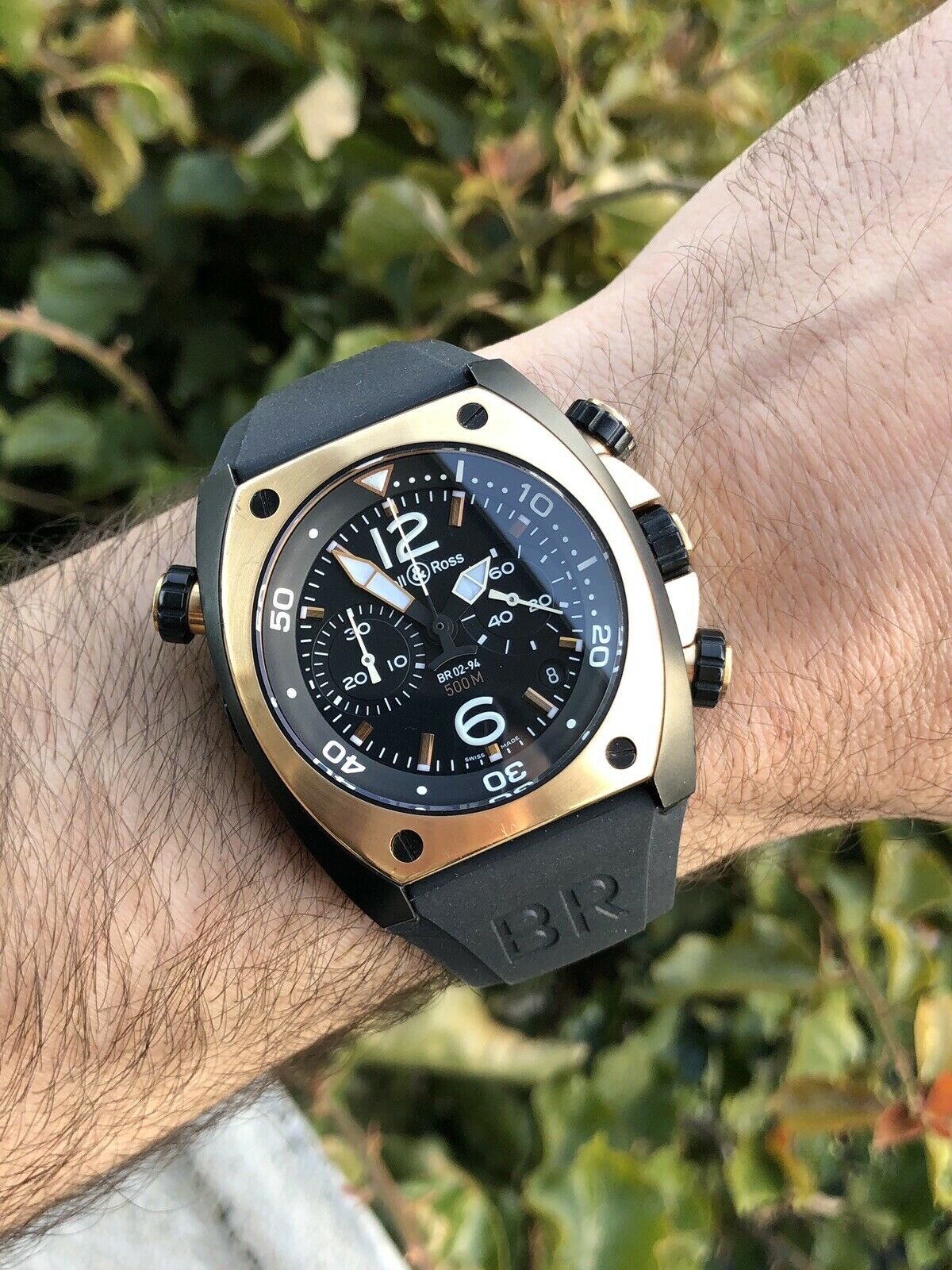 Bell Ross BR02 94 Marine Chronograph Gold PVD Watch Vault Australia