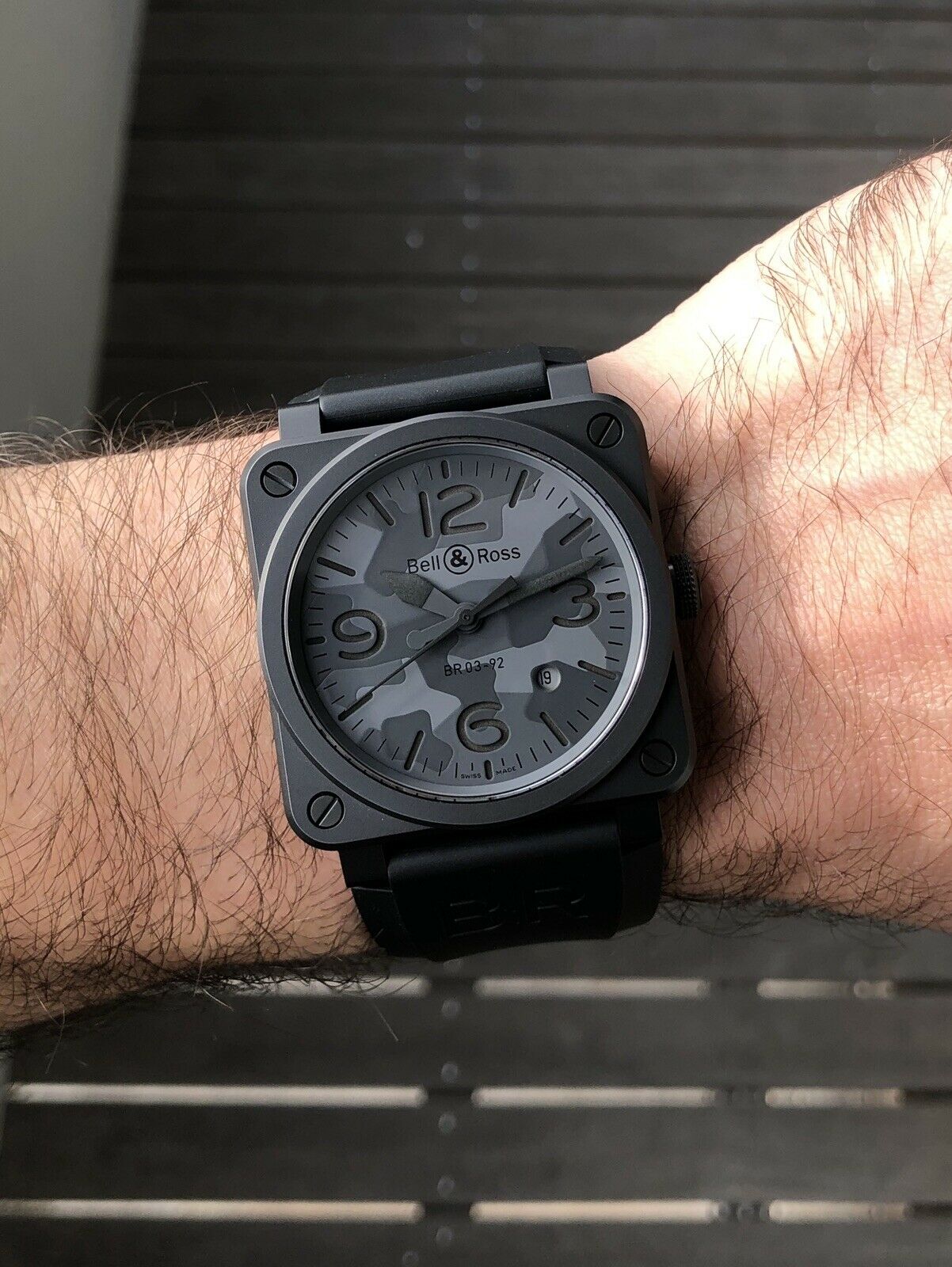 Bell Ross BR0392 CAMO CE SRB Black Matte Ceramic December 2018 Watch Vault Australia