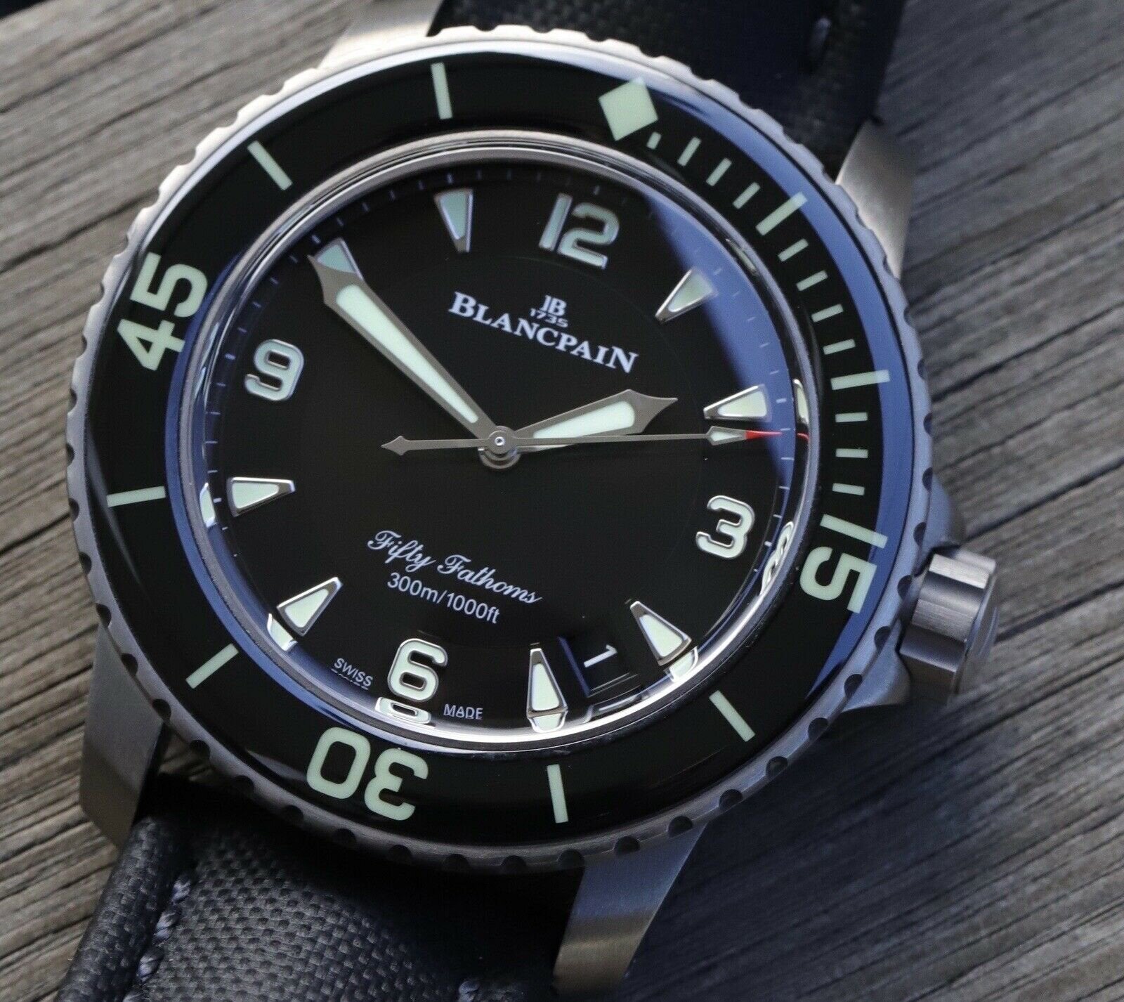 Blancpain fifty store fathoms 5015 titanium