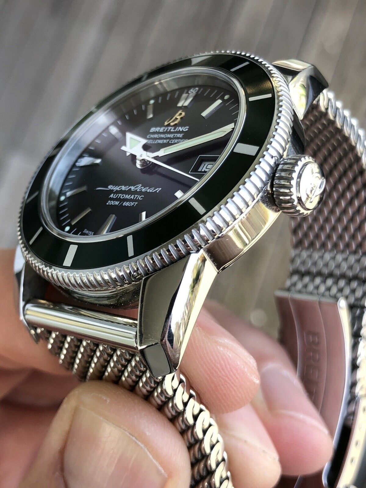 Breitling Super Ocean Heritage 42 Green / Black A17321 - 2016 B&amp;P