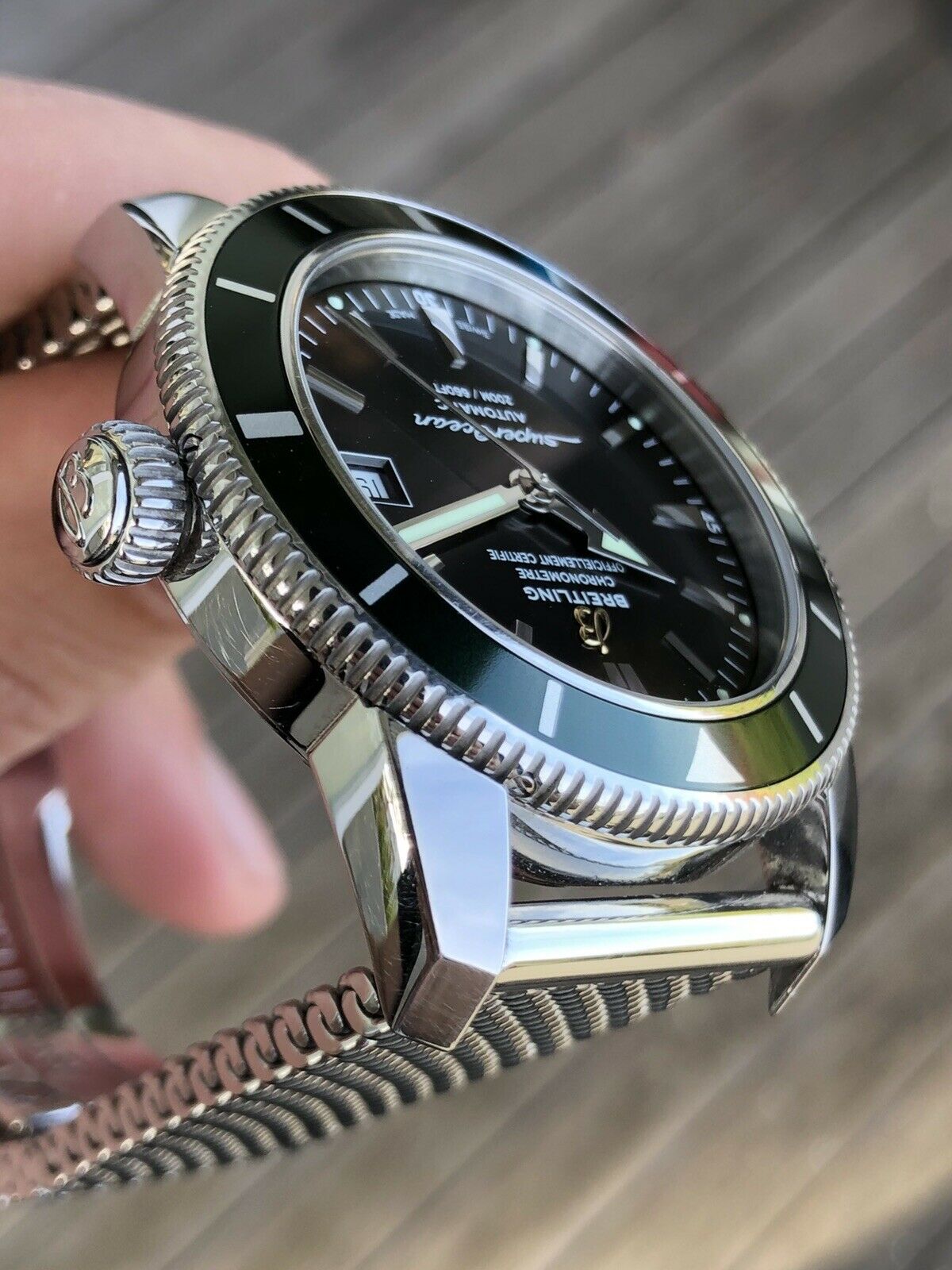 Breitling Super Ocean Heritage 42 Green / Black A17321 - 2016 B&amp;P
