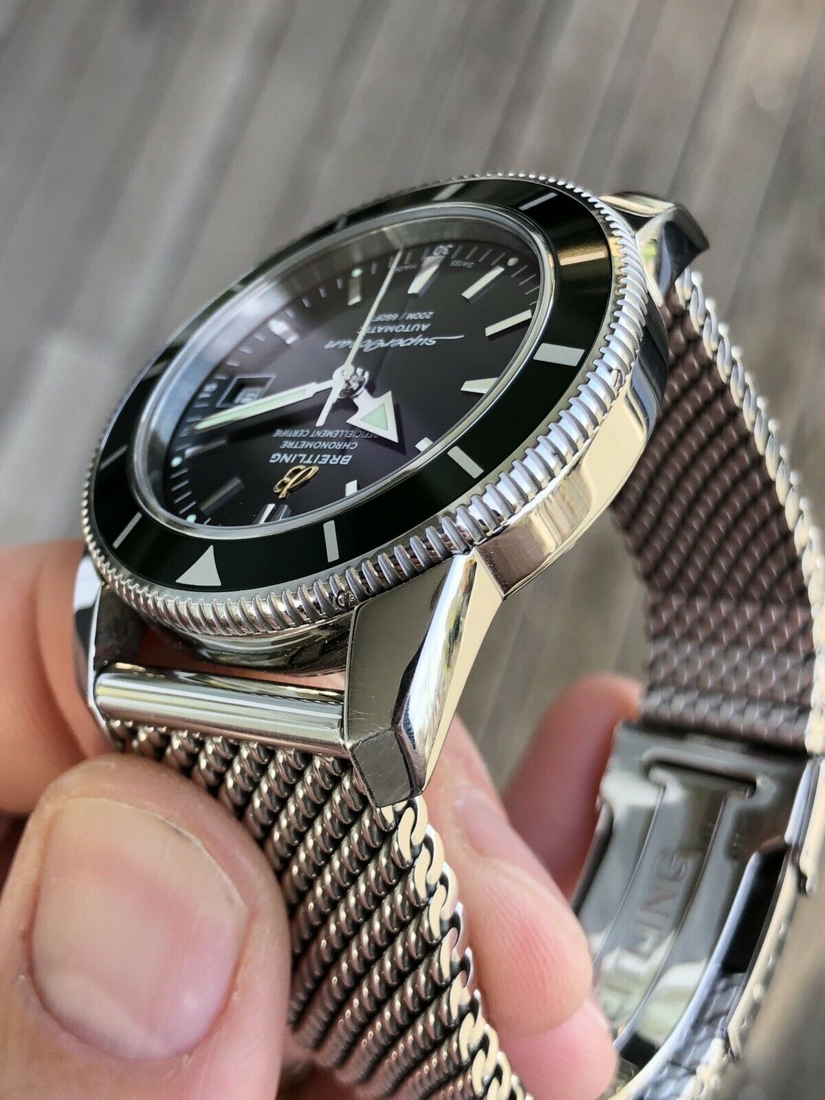 Breitling Super Ocean Heritage 42 Green / Black A17321 - 2016 B&amp;P